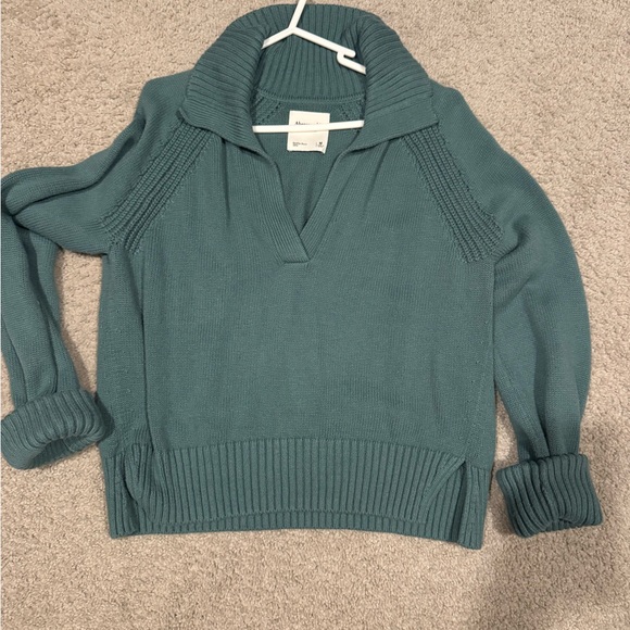 Abercrombie & Fitch Deep Teal Cowl Neck Sweater - Picture 1 of 1